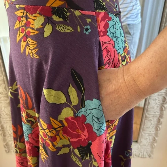 Floral Print Dress with Pockets - Picture 5 of 6